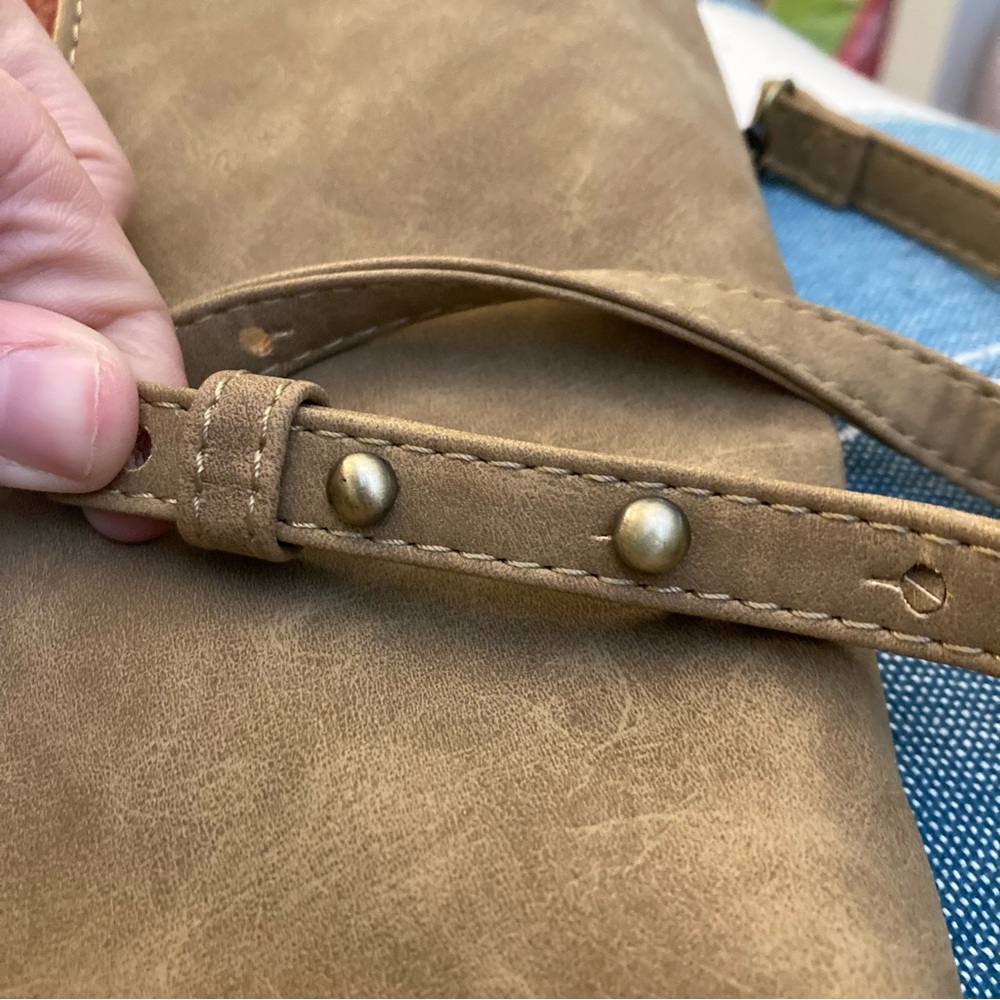 Anthropologie Janis Colorblock Suede Crossbody Bag NWT - Picture 10 of 11